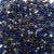 Dark Blue and Gray Multi-color Mix of Plastic Craft Pony Beads, Bead Size 6 x 9mm in a bulk bag