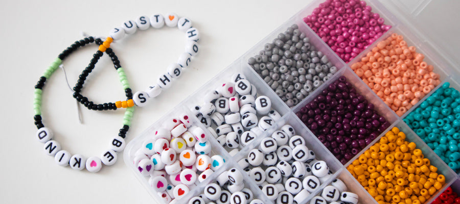 beads in organizer box