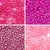 Deep Pink Blush 4 Color Set, 6 x 9mm Pony Beads, 600 beads