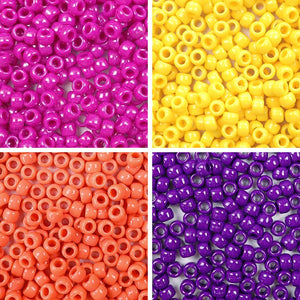 Sunset Vibes 4 Color Set, 6 x 9mm Pony Beads