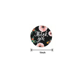 Thank You Labels Stickers, Boho Designs, 1" Round