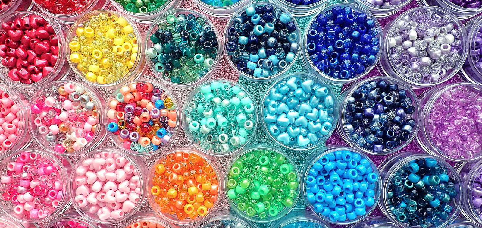 1000 Pony Beads Acrylic Assorted Colors BULK Lot Wholesale Jewelry Supplies  Set