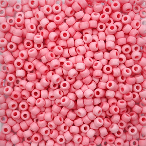 Matte Rose Quartz Plastic Pony Beads 6 x 9mm