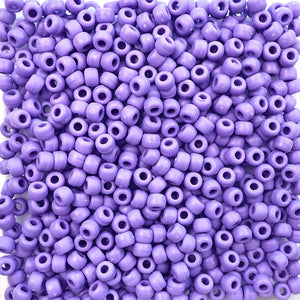 Matte Lilac Purple Plastic Pony Beads 6 x 9mm