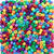 Matte Rainbow Mix Plastic Pony Beads 6 x 9mm