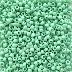 Light Sage Green Plastic Pony Beads 6 x 9mm