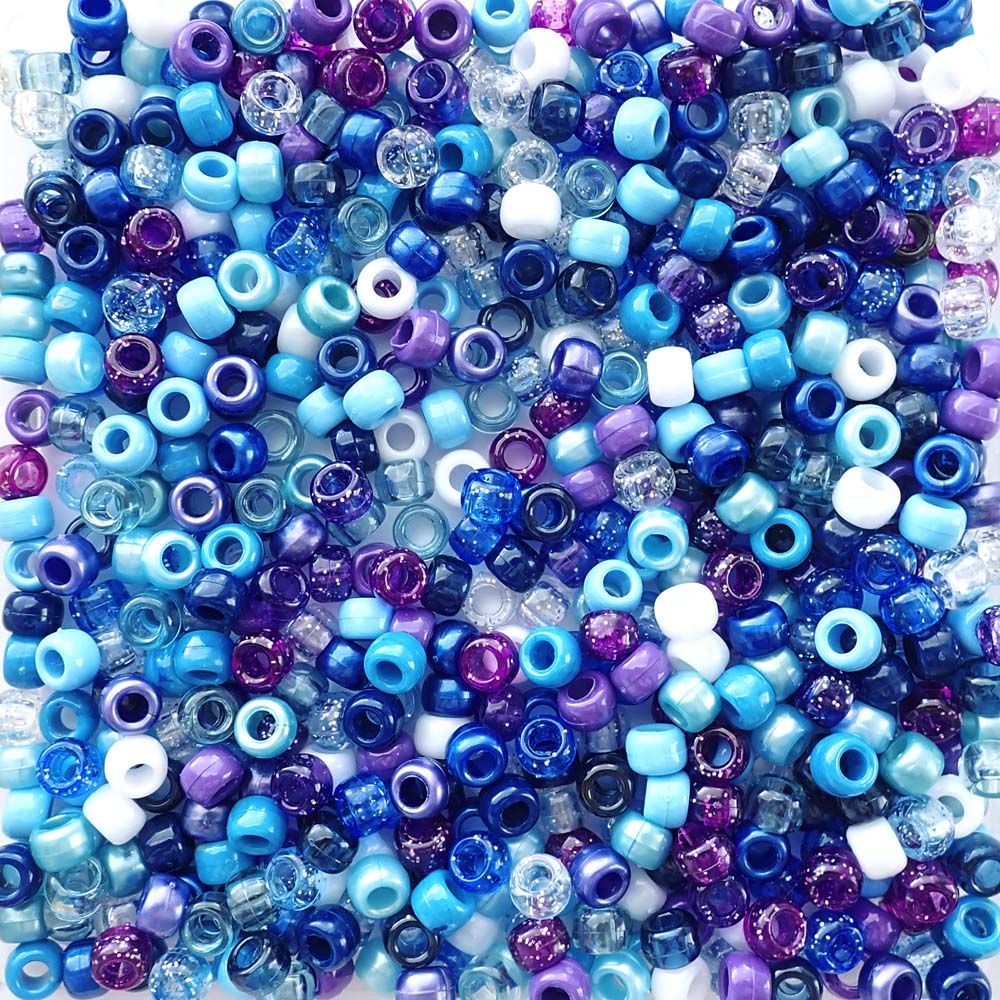 Hello Hobby Multicolor Pony Plastic Beads, 500-Pack, Boys and Girls, Child,  Ages 6+ 