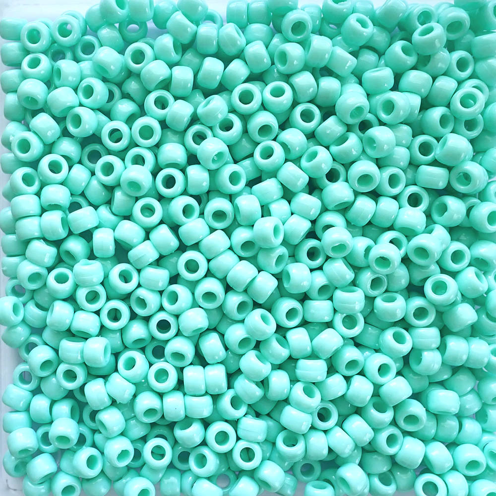 Sea Green Pony Beads for bracelets, jewelry, arts crafts, made in USA -  Pony Beads Plus