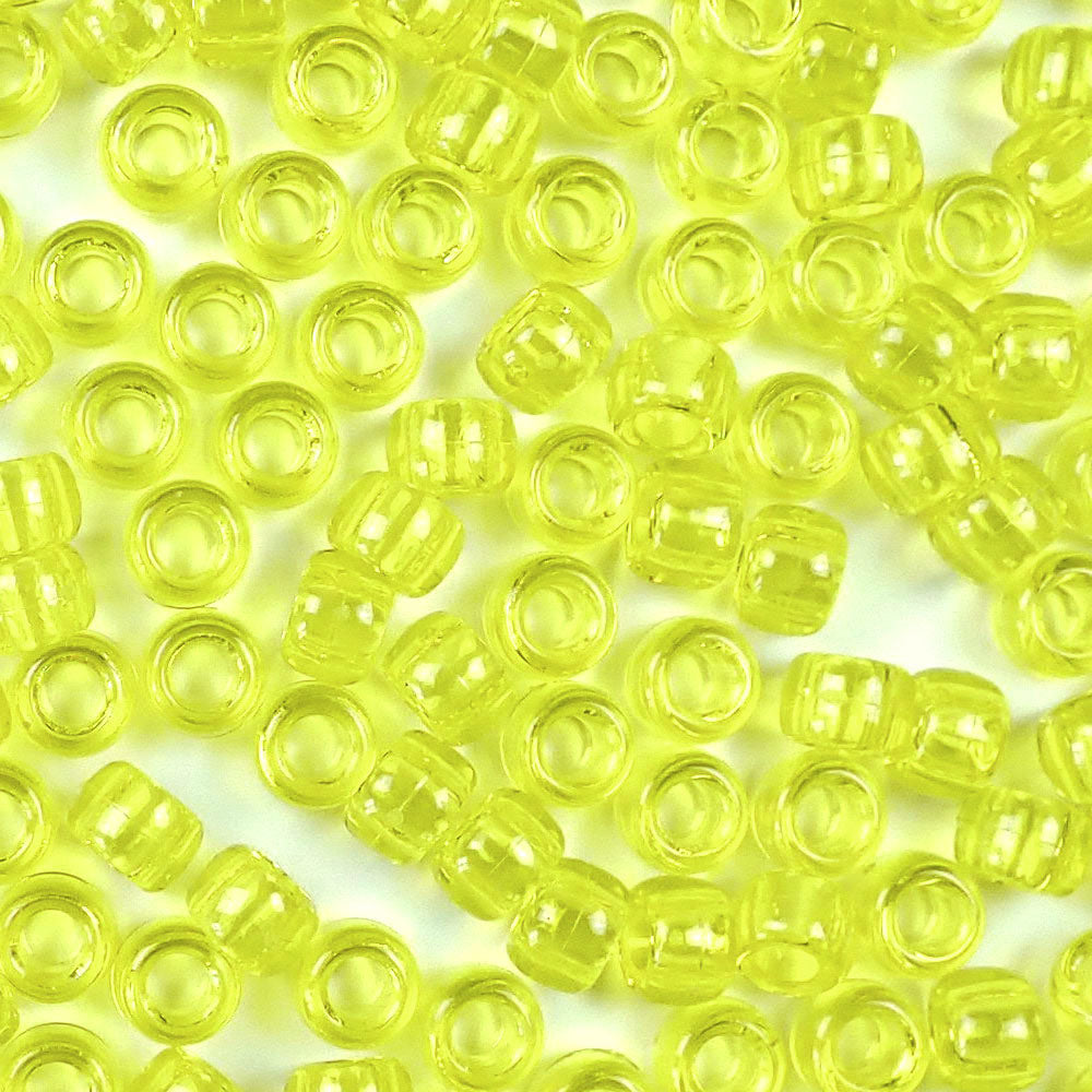 transparent yellow pony beads
