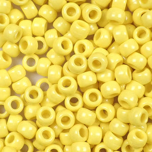 opaque yellow pony beads