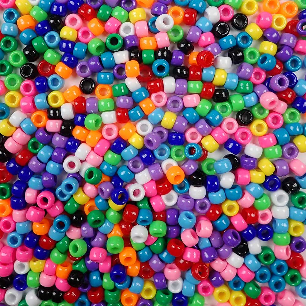 Pony Beads in Bulk - Awesome Colors - FREE SHIPPING - Made in USA