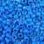 True Blue Plastic Pony Beads 6 x 9mm, about 100 beads