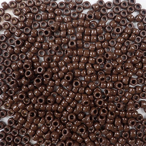 Chocolate Brown Plastic Craft Pony Beads, Size 6 x 9mm