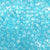 Light Turquoise Glitter Plastic Craft Pony Beads, Size 6 x 9mm