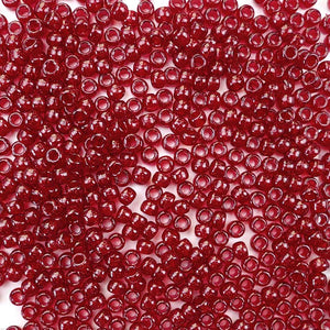 Dark Ruby Glitter Plastic Craft Pony Beads, Plastic Bead Size 6 x 9mm in bulk bag