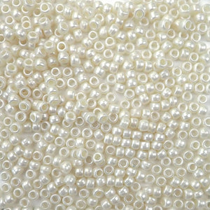 Bridal Pearl Plastic Craft Pony Beads, Size 6 x 9mm