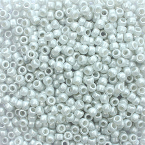 Pale Silver Gray Pearl Plastic Pony Beads 6 x 9mm