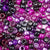 Plastic Craft Pony Beads in Blackberry Pink and Purple Color Mix, Bead Size 6 x 9mm in a bulk package