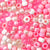 Baby Pink Multi-color Mix of Plastic Craft Pony Beads, Plastic Bead Size 6 x 9mm in a bulk bag