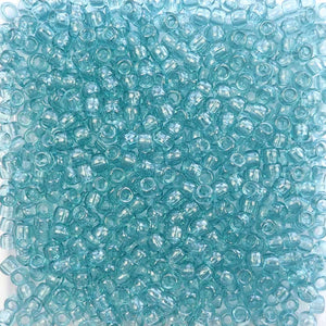 Vintage Light Turquoise Transparent Plastic Pony Beads 6 x 9mm