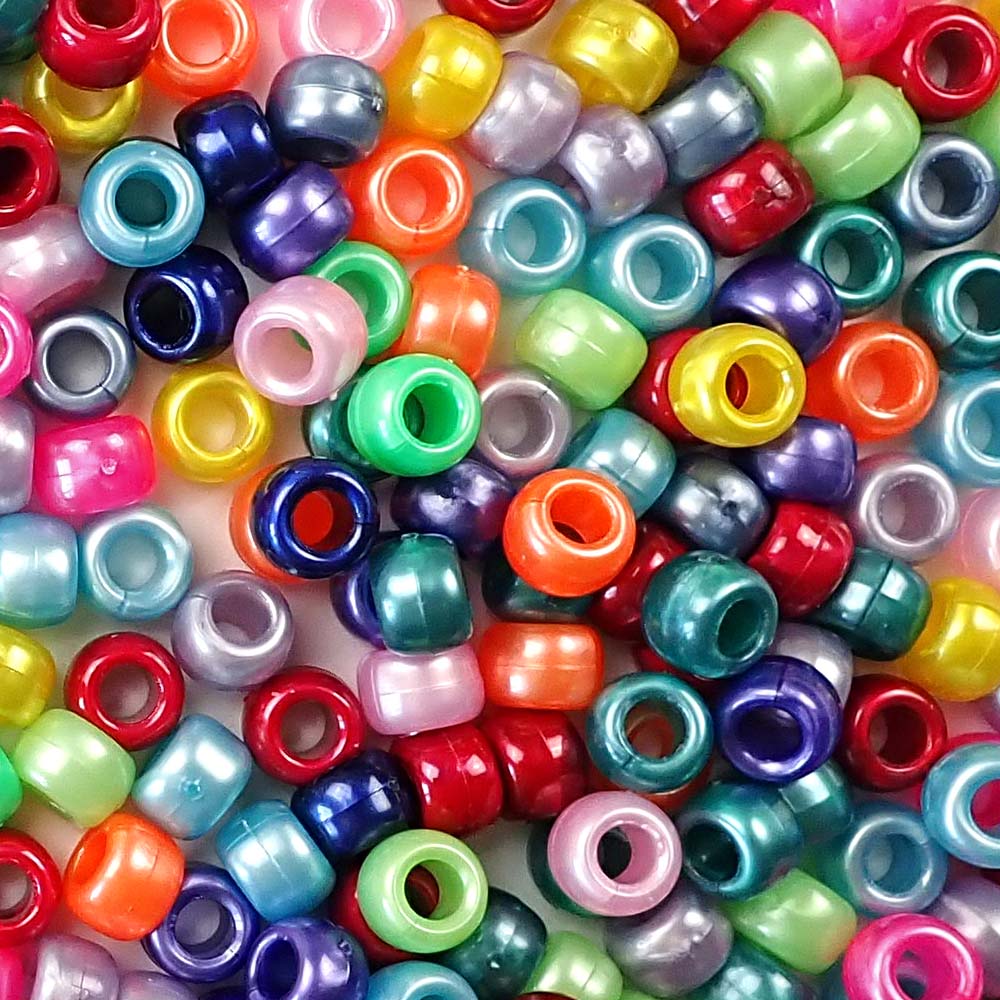 Rainbow Opaque Mix Pony Beads for bracelets, jewelry, arts crafts