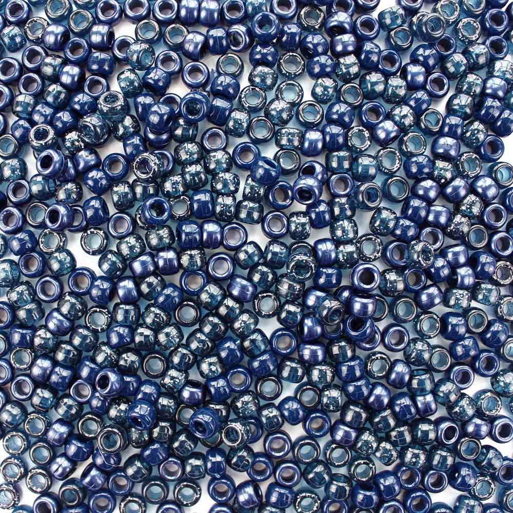 Dark Blue Mix Pony Beads for bracelets, jewelry, arts crafts, made in USA - Pony  Beads Plus