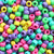Sweetheart Multi-color Mix Plastic Pony Beads 6 x 9mm