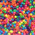 Matte Neon Multi-color Mix Plastic Pony Beads 6 x 9mm